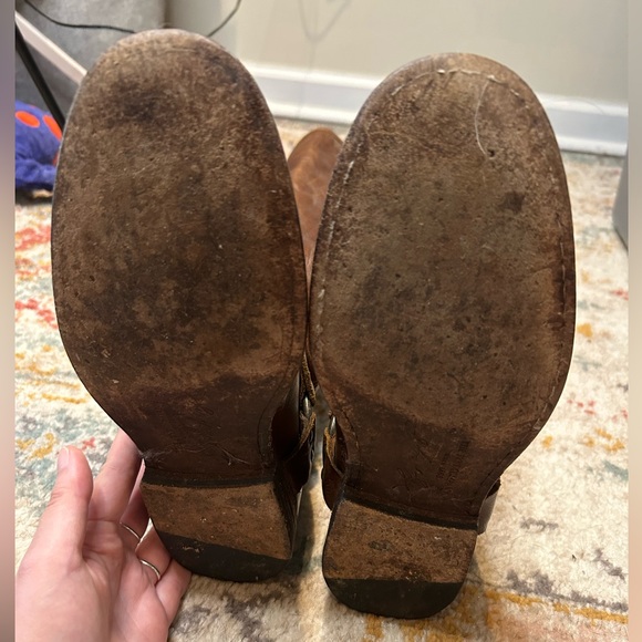 Frye Back Zip Leather Harness Boot - Picture 9 of 10